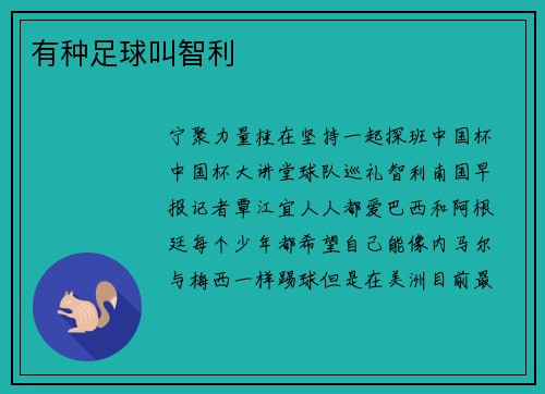 有种足球叫智利